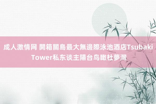 成人激情网 開箱關島最大無邊際泳池酒店Tsubaki Tower　私东谈主陽台鸟瞰杜夢灣