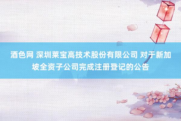 酒色网 深圳莱宝高技术股份有限公司 对于新加坡全资子公司完成注册登记的公告