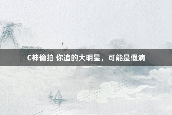 C神偷拍 你追的大明星，可能是假滴