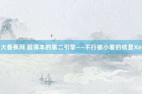 大香蕉网 超薄本的第二引擎——不行被小看的核显Xe